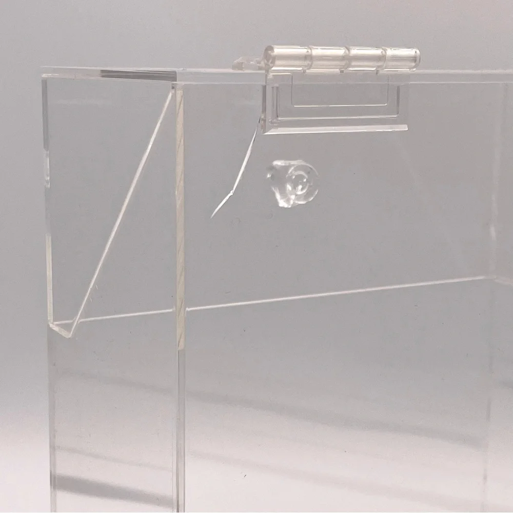 Large Clear Acrylic Makeup Brush Organizer Dustproof Holder Lid Box NEW